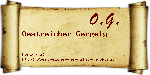Oestreicher Gergely névjegykártya